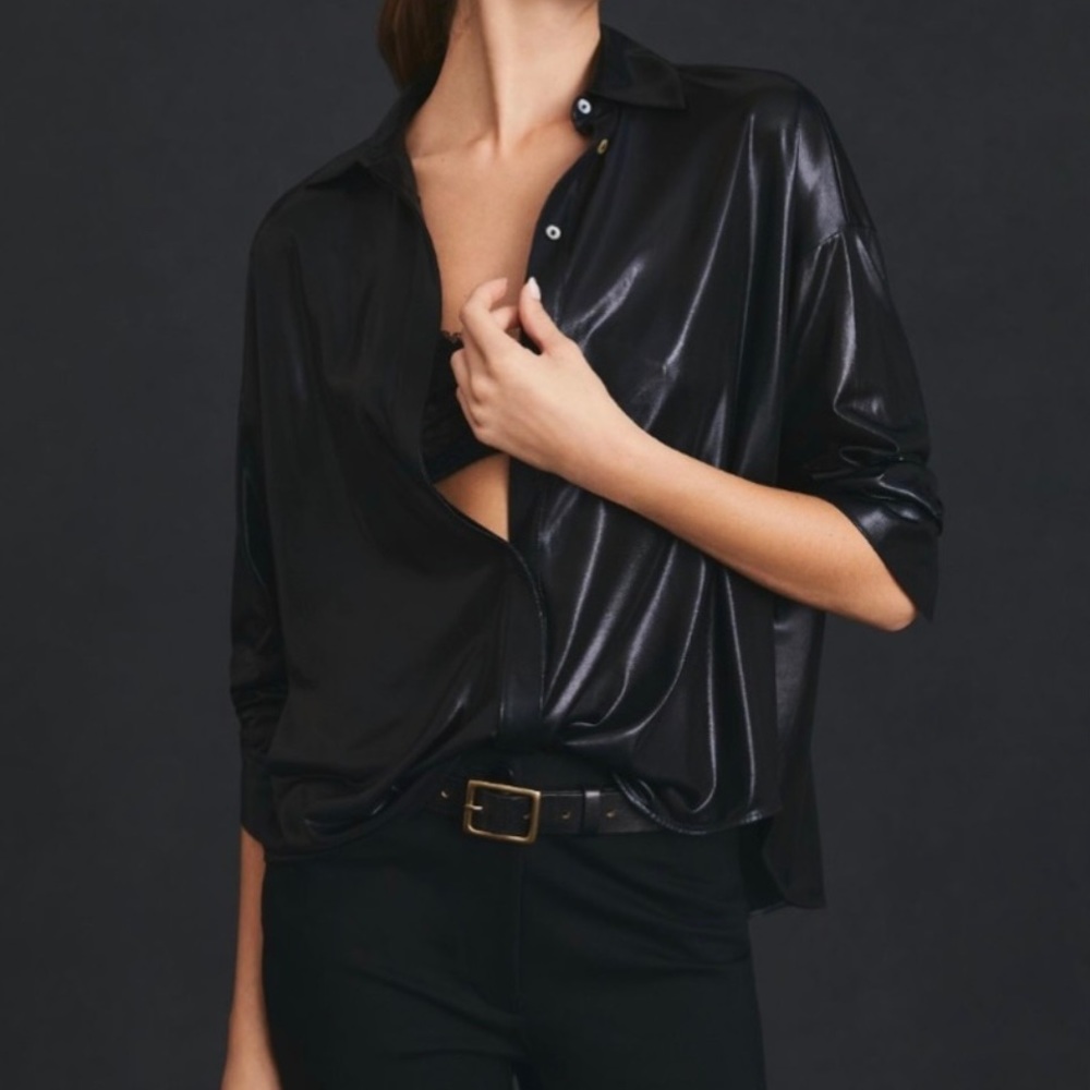 Anthropologie Shine Shirt Blouse